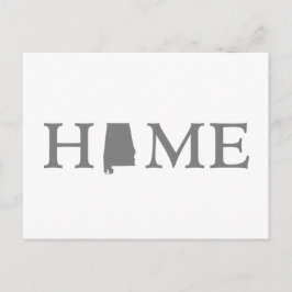 Cartão Postal Alabama Home State Shaple Letter Cinza Alabama