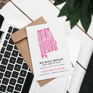 Cartão Postal ALABAMA Mudamos o novo endereço Novo lar