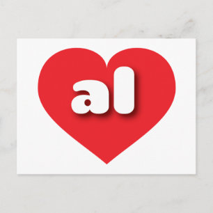 Cartão Postal Alabama Red Heart - amor