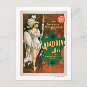 Cartão Postal Aladdin Jr. Conto de um Maravilhoso Teatro Lâmpad