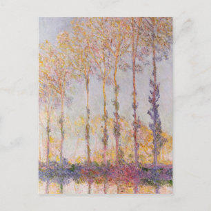 Cartão Postal Álamos de Claude Monet   nos bancos do Epte