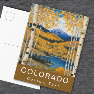 Cartão Postal Álamos do Colorado Personalizados Outono