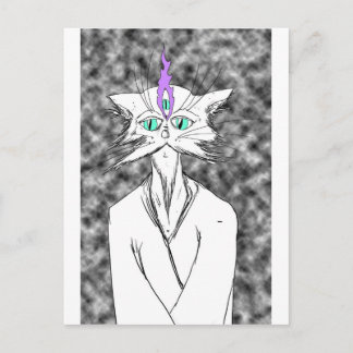 Cartão Postal Alan Watts Cat