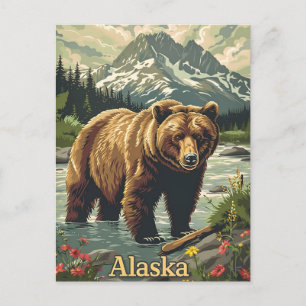 Cartão Postal Alaska Grizzly Bear