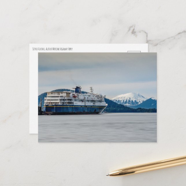 Cartão Postal Alaska Marine Highway Ferry (Frente/Verso In Situ)