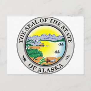 Cartão Postal Alaska State Seal