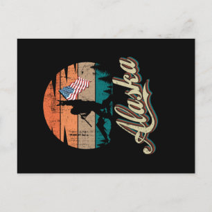 Cartão Postal Alaska USA Flag