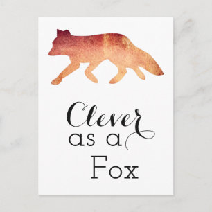 Cartão Postal Alavanca como uma Cor de Água Tipográfica da Fox