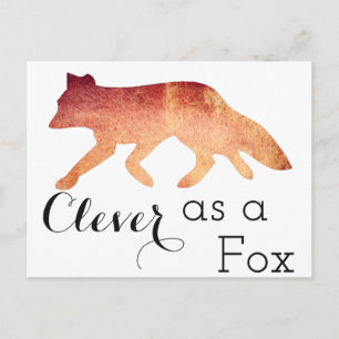Cartão Postal Alavanca como uma Cor de Água Tipográfica da Fox