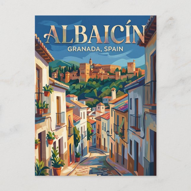 Cartão Postal Albaicín Espanha (Frente)