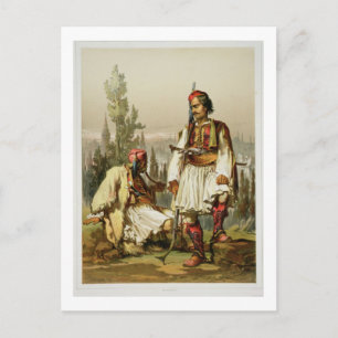 Cartão Postal Albaneses, mercenários do exército otomano, bar. b