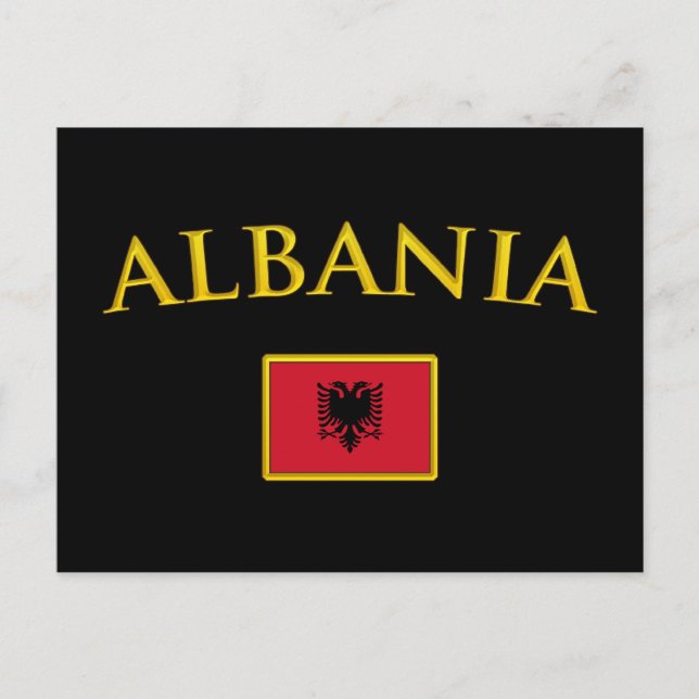 Cartão Postal Albânia ouro (Frente)