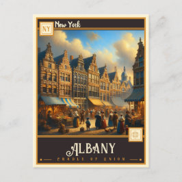 Cartão Postal Albany, Nova Iorque | Vintage