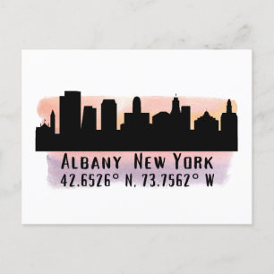 Cartão Postal Albany NY City Skyline