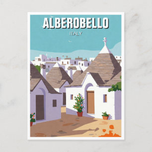Cartão Postal Alberobello Itália Trulli casa Viagem abstrato