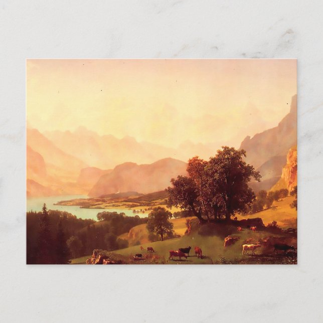 Cartão Postal Albert Bierstadt Bernese Alps 1859 (Frente)