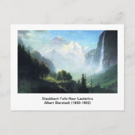 Cartão Postal Albert Bierstadt, cachoeira Staubbach perto de Lau