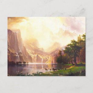 Cartão Postal Albert Bierstadt Entre as Montanhas Sierra Nevada
