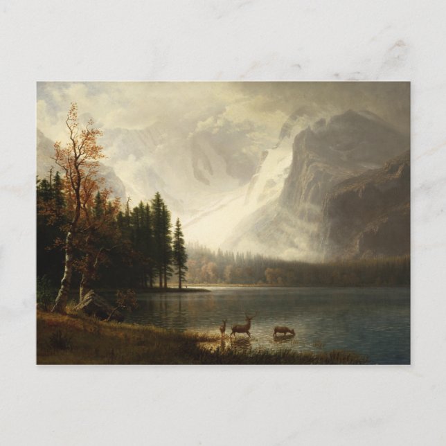 Cartão Postal Albert Bierstadt Estes Park Colorado Whyte's Lake (Frente)