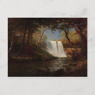 Cartão Postal Albert Bierstadt Painting Forest Waterfall Destina