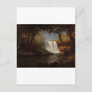 Cartão Postal Albert Bierstadt Painting Forest Waterfall Destina