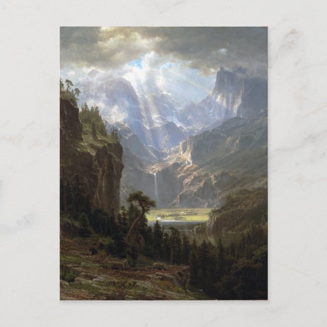 Cartão Postal Albert Bierstadt-Rocky Mountain, Pico de Lander (Frente)