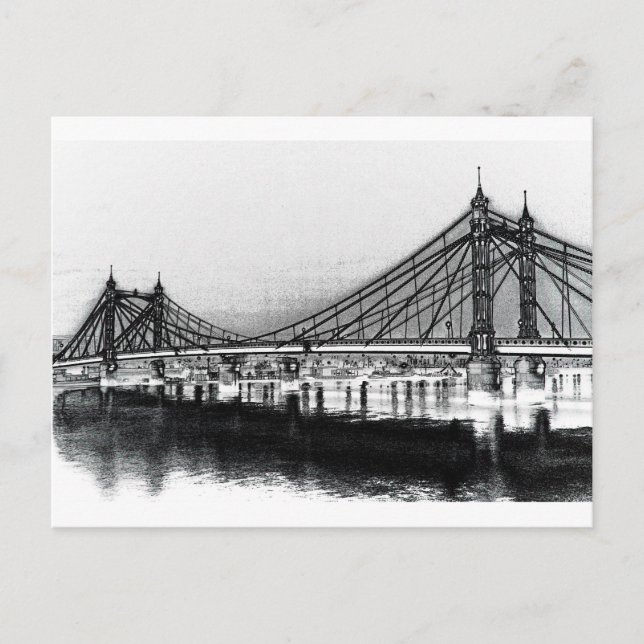 Cartão Postal Albert Bridge London (Frente)