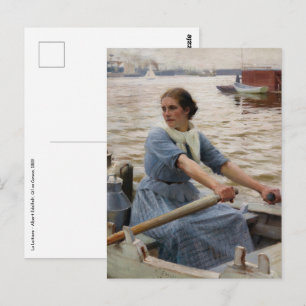 Cartão Postal Albert Edelfelt - A Leiteira