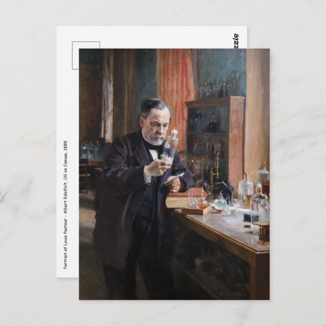 Cartão Postal Albert Edelfelt - Retrato de Louis Pasteur (Frente/Verso)