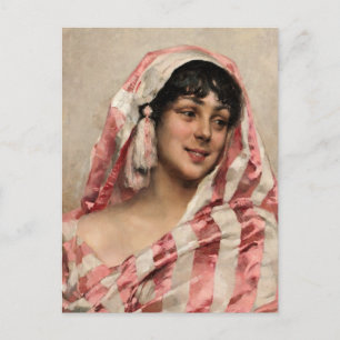 Cartão Postal Albert Edelsense Rindo Modelo com tecido CC0057