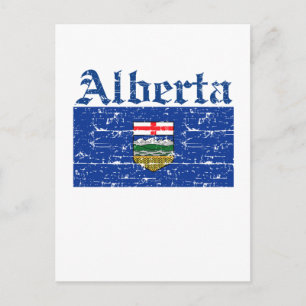 Cartão Postal Alberta Canada Flag design