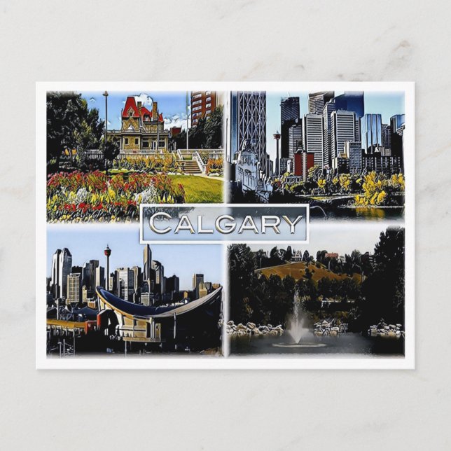 Cartão Postal Alberta - Canadá - Mosaico - (Frente)