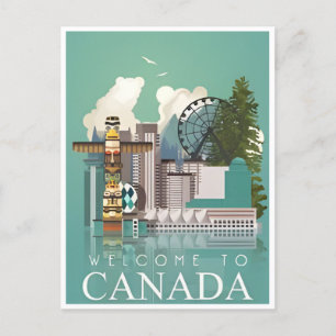 Cartão Postal Alberta do farol de Viagens vintage do Canadá