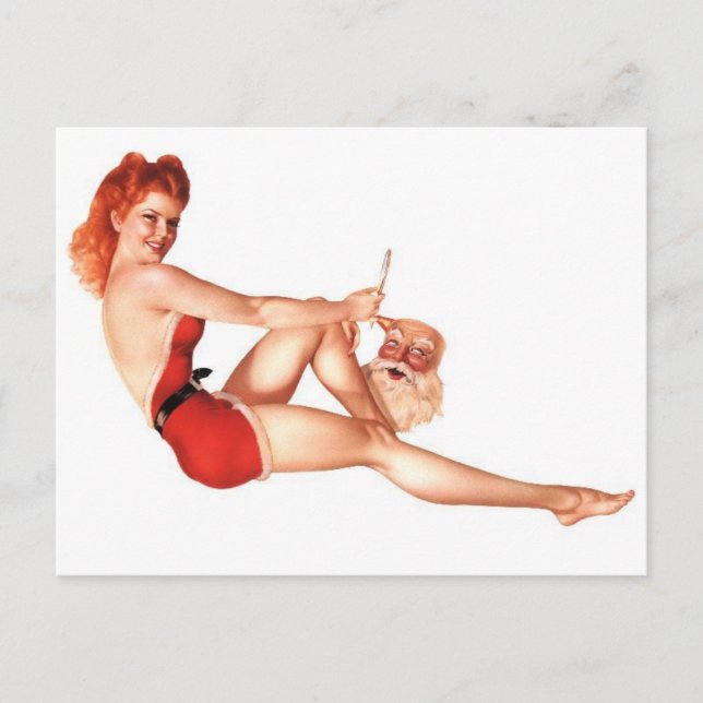 Cartão Postal Alberto Vargas Vintage Pin up (Frente)