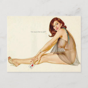 Cartão Postal Alberto Vargas Vintage Pin up