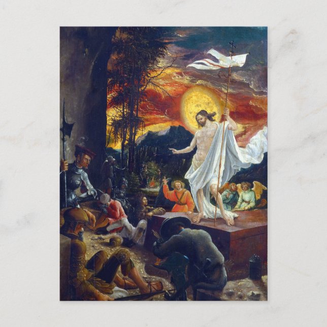 Cartão Postal Albrecht Altdorfer Ressurreição do Cristo (Frente)