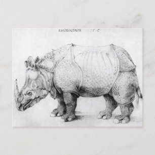 Cartão postal Albrecht Durer Rhinoceros