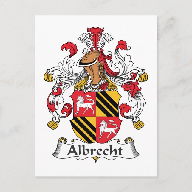 Cartão Postal Albrecht Family Crest (Frente)