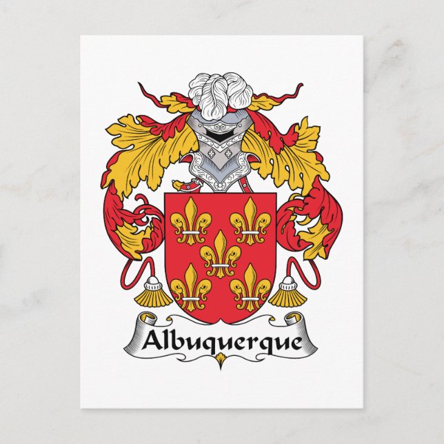 Cartão Postal Albuquerque Family Crest (Frente)