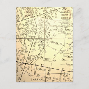 Cartão Postal Albuquerque, Mapa de Vintagem NM