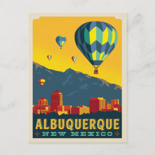 Cartão Postal Albuquerque, Novo México Balões de ar quente