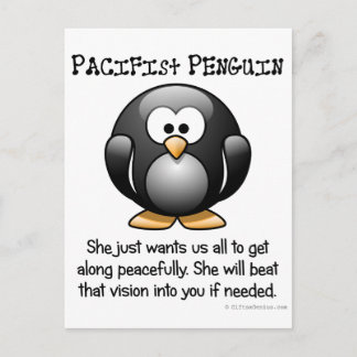 Cartão Postal Alcançar a paz através da violência