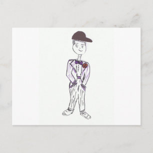 Cartão Postal Alcance de Boné Negro de Baseball