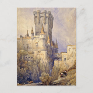 Cartão Postal Alcazar, Segóvia, Espanha, pintura