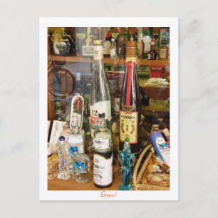 Cartão Postal Álcool Ouzo e metaxa
