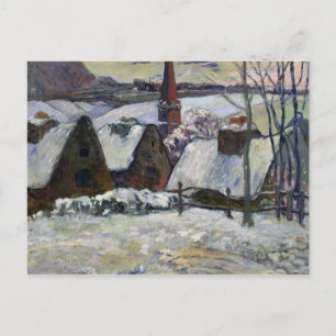 Cartão Postal aldeia Bretoa sob a neve, 1894