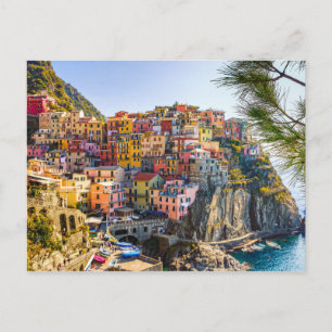 Cartão Postal Aldeia Cênica, Cinque Terre, Ligúria, Itália