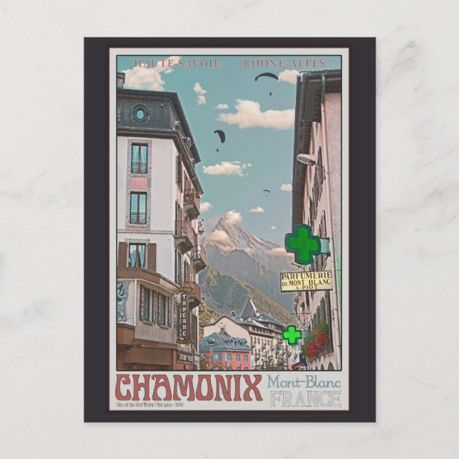 Cartão Postal Aldeia de Chamonix (branco) (Frente)
