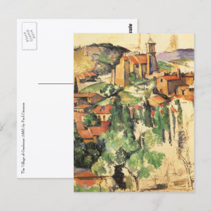 Cartão Postal Aldeia de Gardanne por Paul Cezanne, Vintage Art