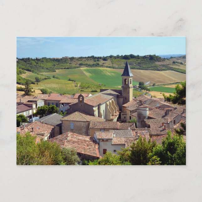 Cartão Postal Aldeia de Lautrec em França (Frente)